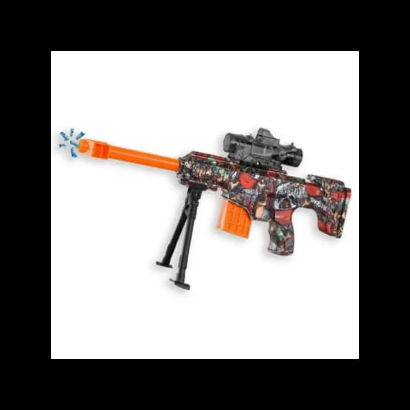 Ultimate Gel Blaster Gun with Stand  Electric Water Polo Shooting Game for Outdoor Fun