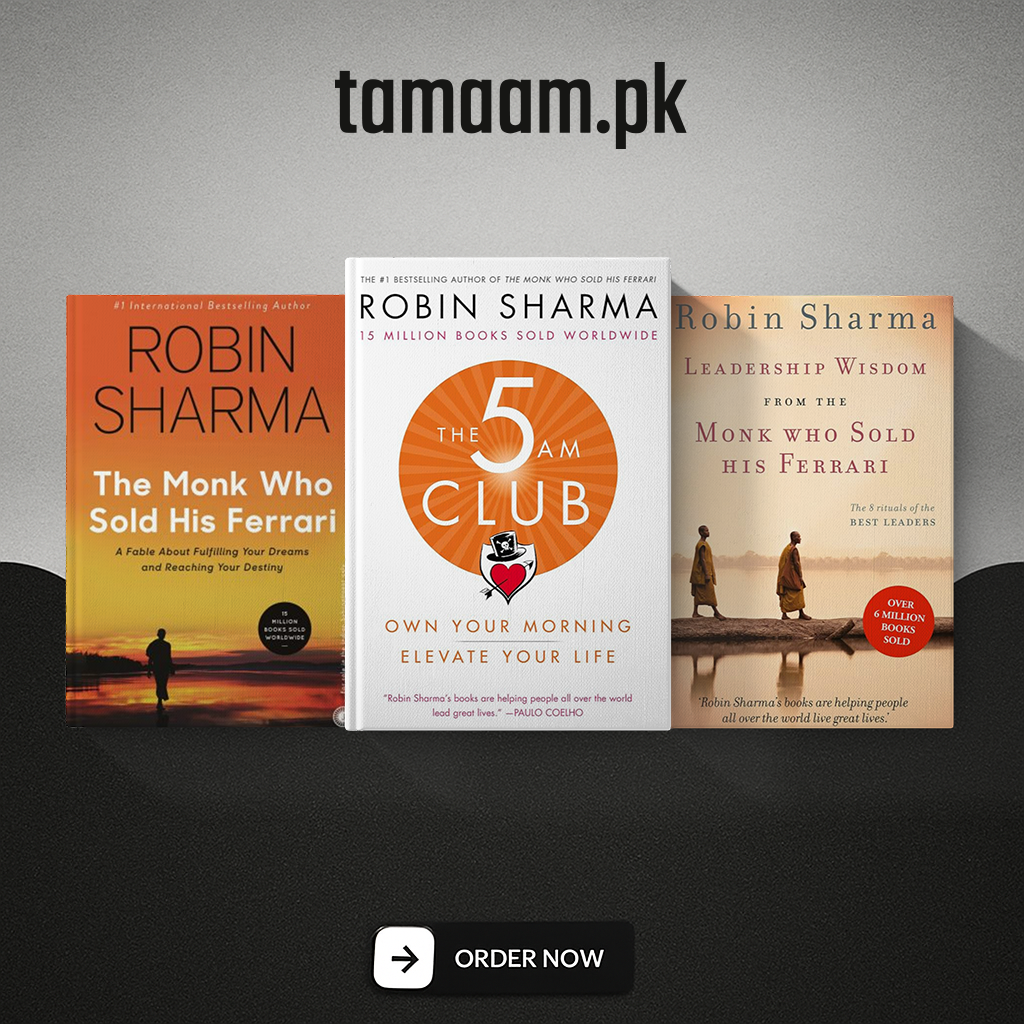 Robin Sharma Bestselling Collection – 3 Books Set | Personal Growth, Leadership & Success (Premium)